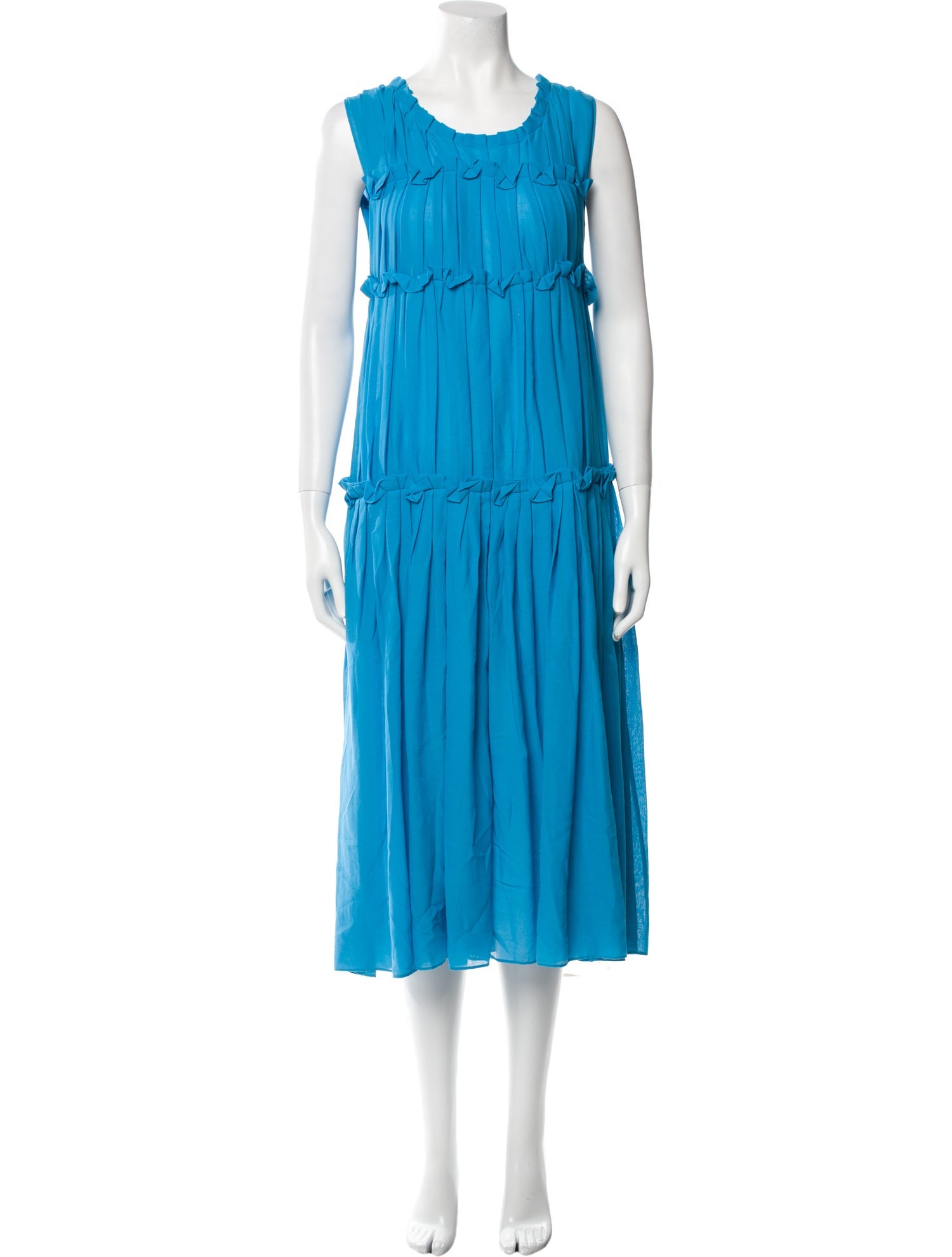 Bottega Veneta Scoop Neck Midi Length Dress