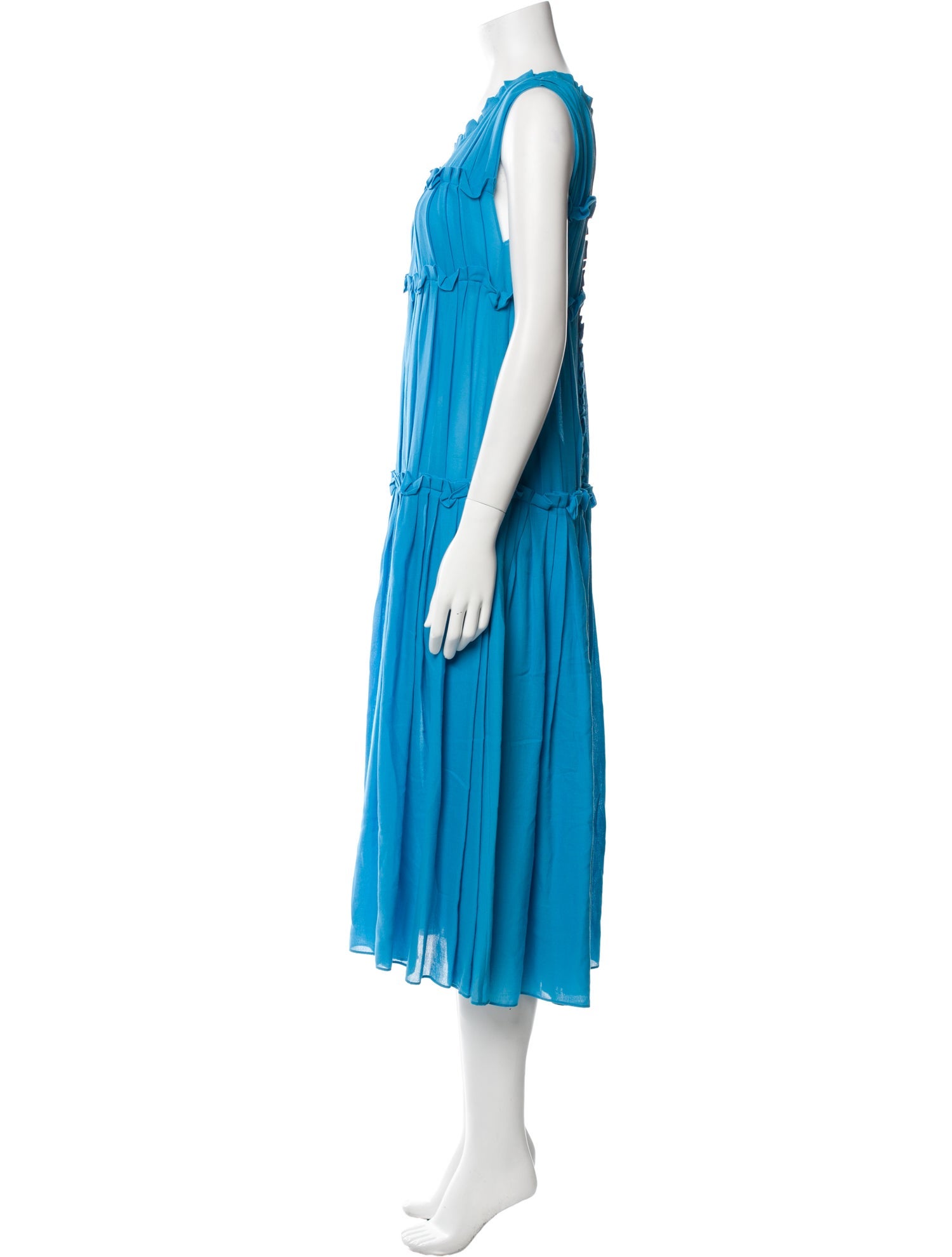 Bottega Veneta Scoop Neck Midi Length Dress