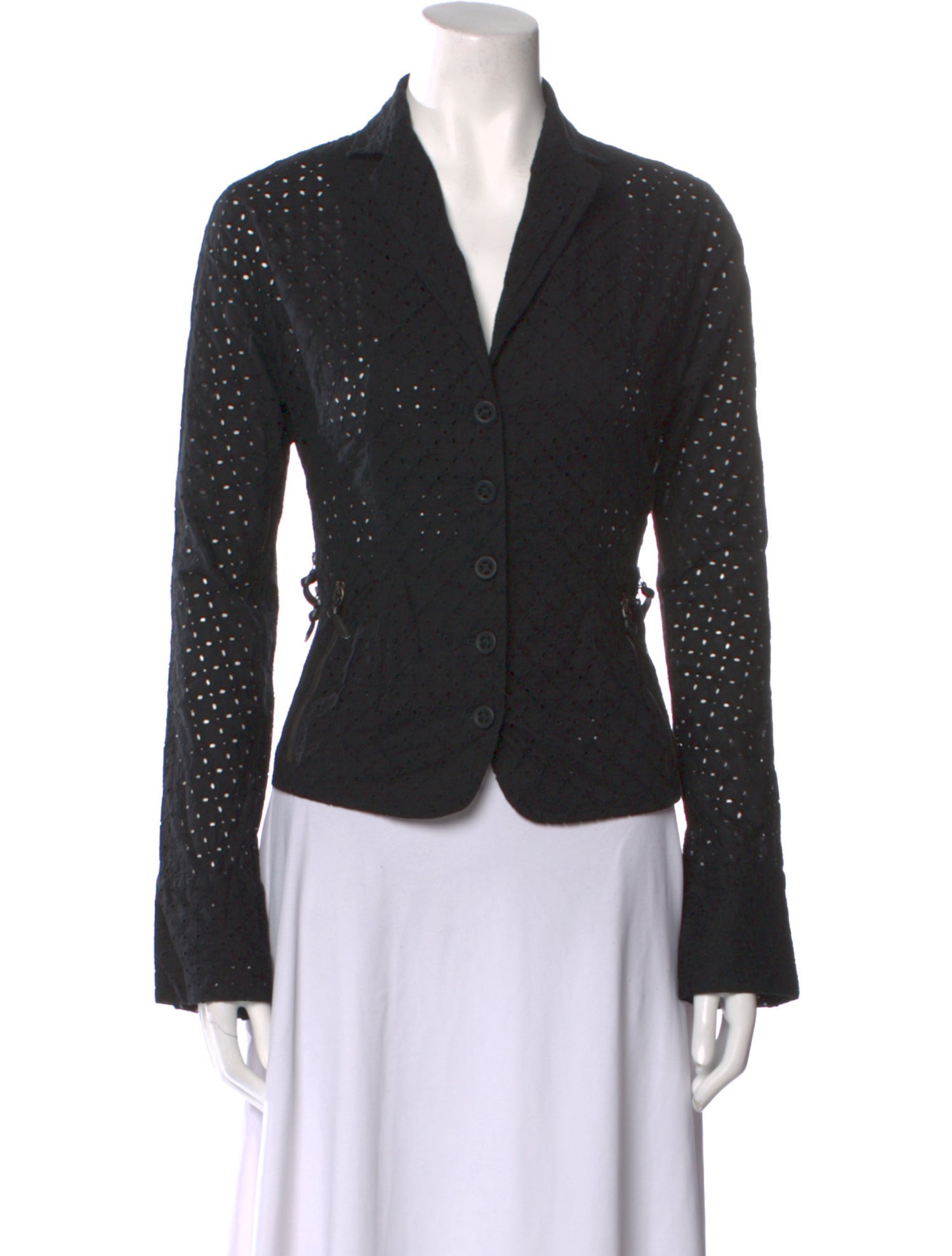 Bottega Veneta V-Neck Long Sleeve Button-Up Top