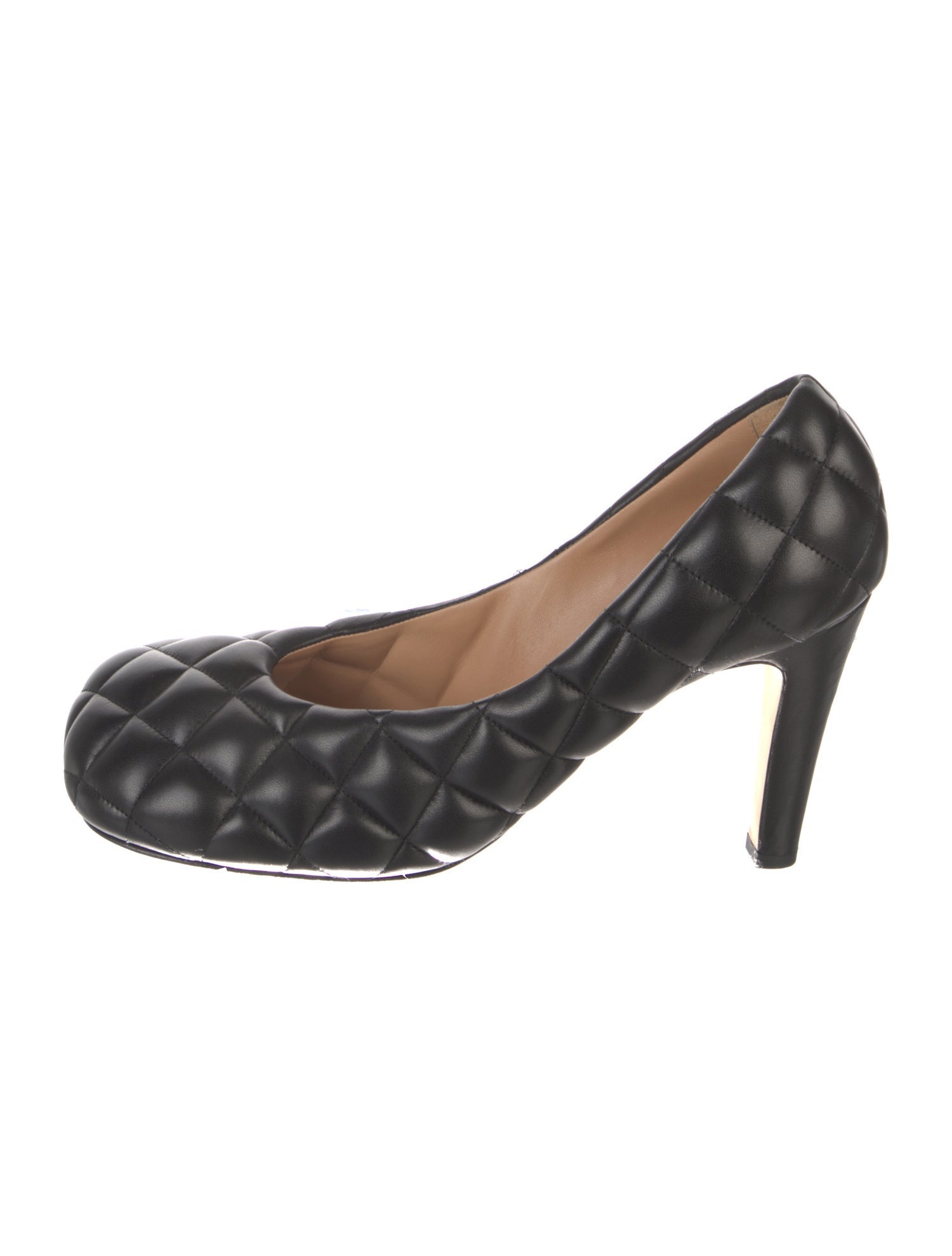 Bottega Veneta Quilted Pattern Leather Pumps
