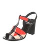 Bottega Veneta Canvas Printed T-Strap Sandals