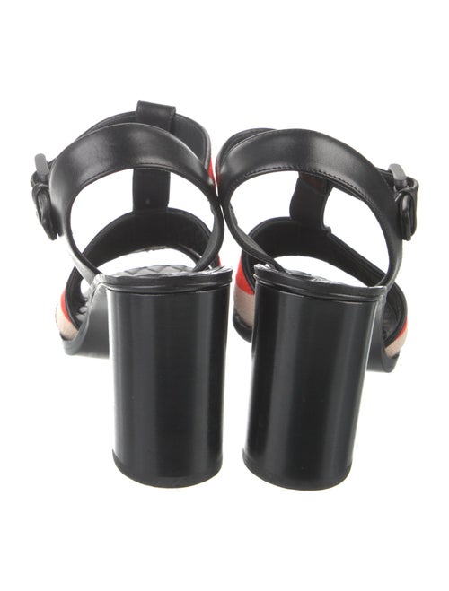 Bottega Veneta Canvas Printed T-Strap Sandals