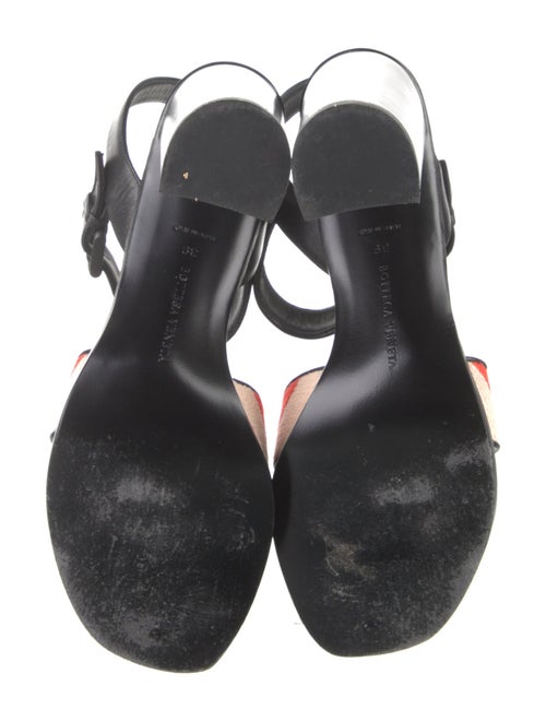 Bottega Veneta Canvas Printed T-Strap Sandals