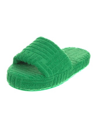 Bottega Veneta Terry Cloth Printed Slides