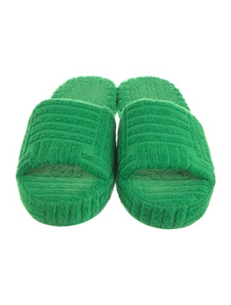 Bottega Veneta Terry Cloth Printed Slides