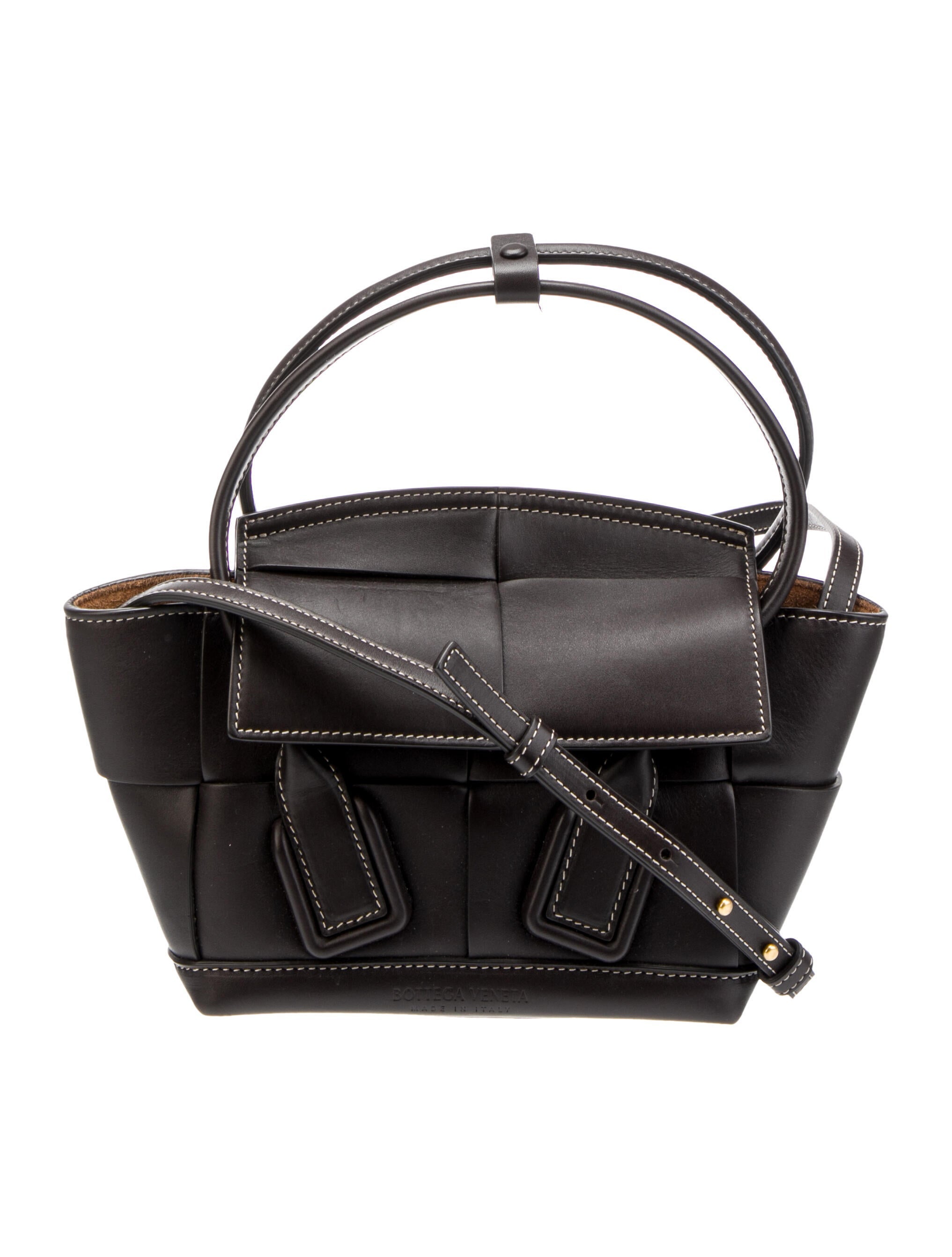 Bottega Veneta Saffiano Leather Top Handle Bag