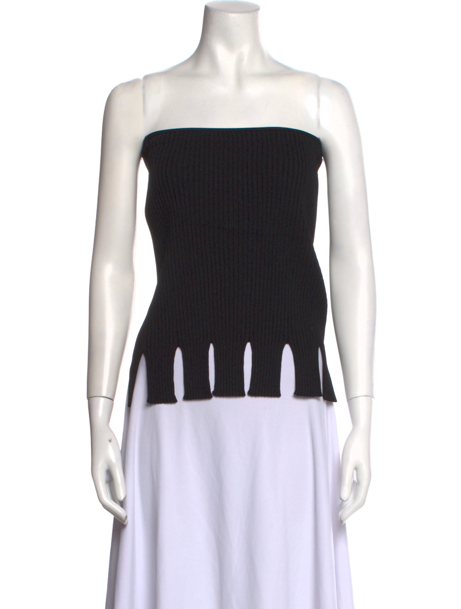 Bottega Veneta Cashmere Strapless Crop Top