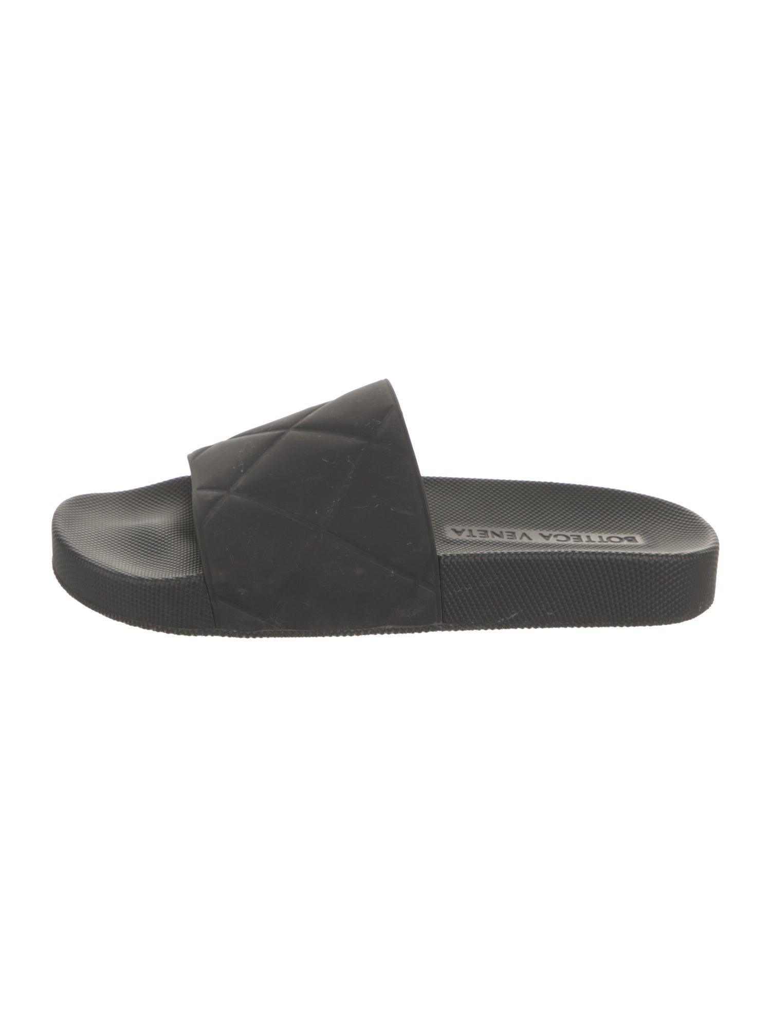 Bottega Veneta Intrecciato Weave Rubber Slides