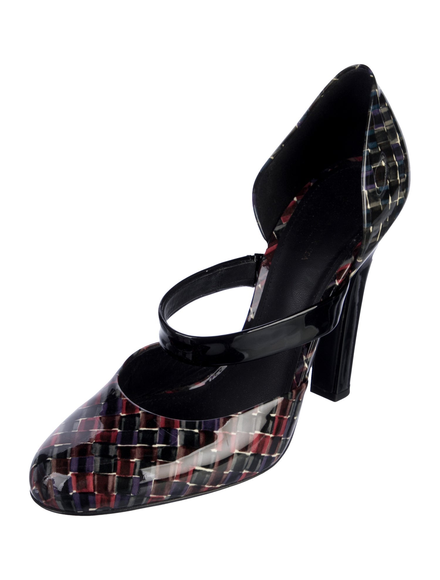 Bottega Veneta Patent Leather Printed D'Orsay Pumps