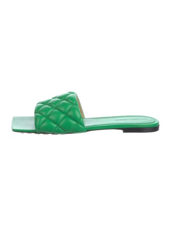 Bottega Veneta Quilted Pattern Leather Slides