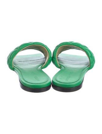 Bottega Veneta Quilted Pattern Leather Slides