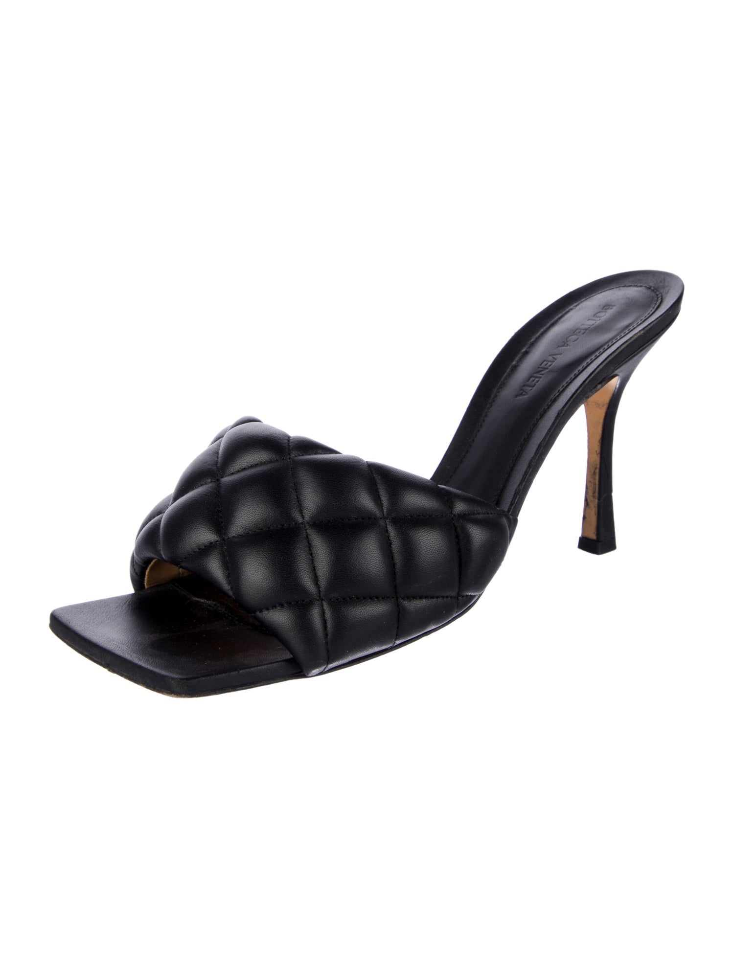 Bottega Veneta Quilted Pattern Leather Slides