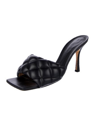 Bottega Veneta Quilted Pattern Leather Slides