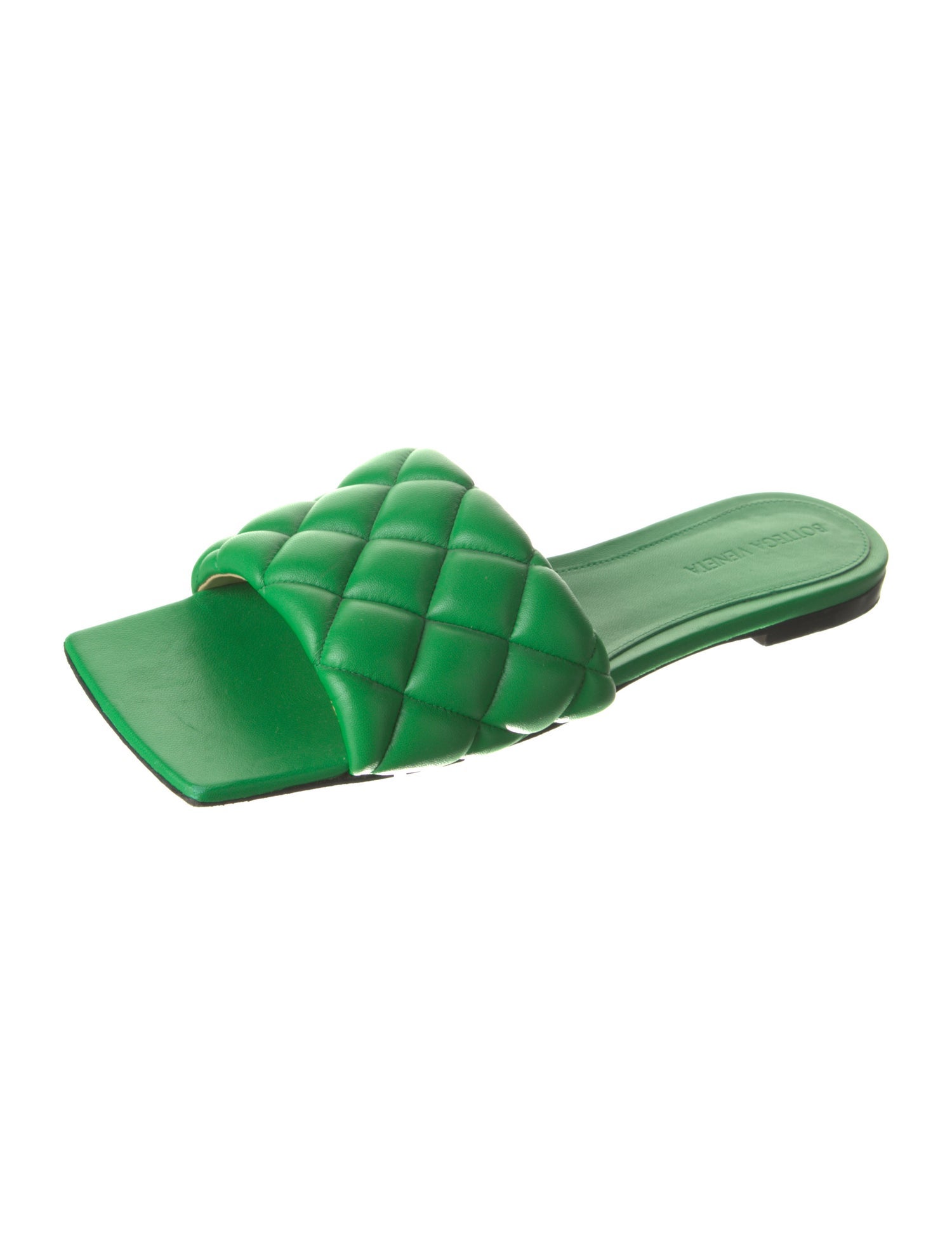 Bottega Veneta Quilted Pattern Leather Slides