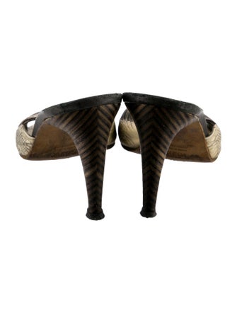 Bottega Veneta Leather Printed Slides