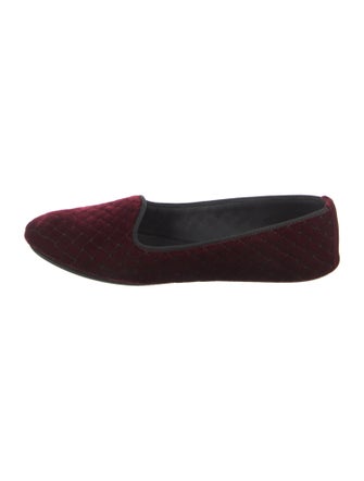 Bottega Veneta Quilted Pattern Velvet Flats
