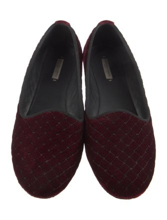 Bottega Veneta Quilted Pattern Velvet Flats