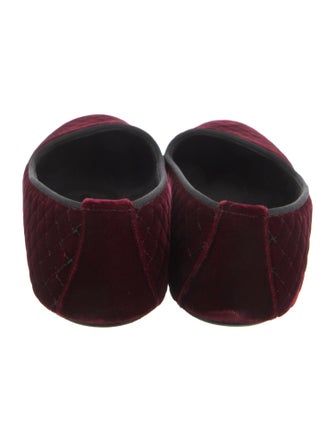 Bottega Veneta Quilted Pattern Velvet Flats