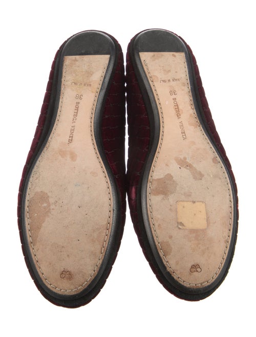 Bottega Veneta Quilted Pattern Velvet Flats