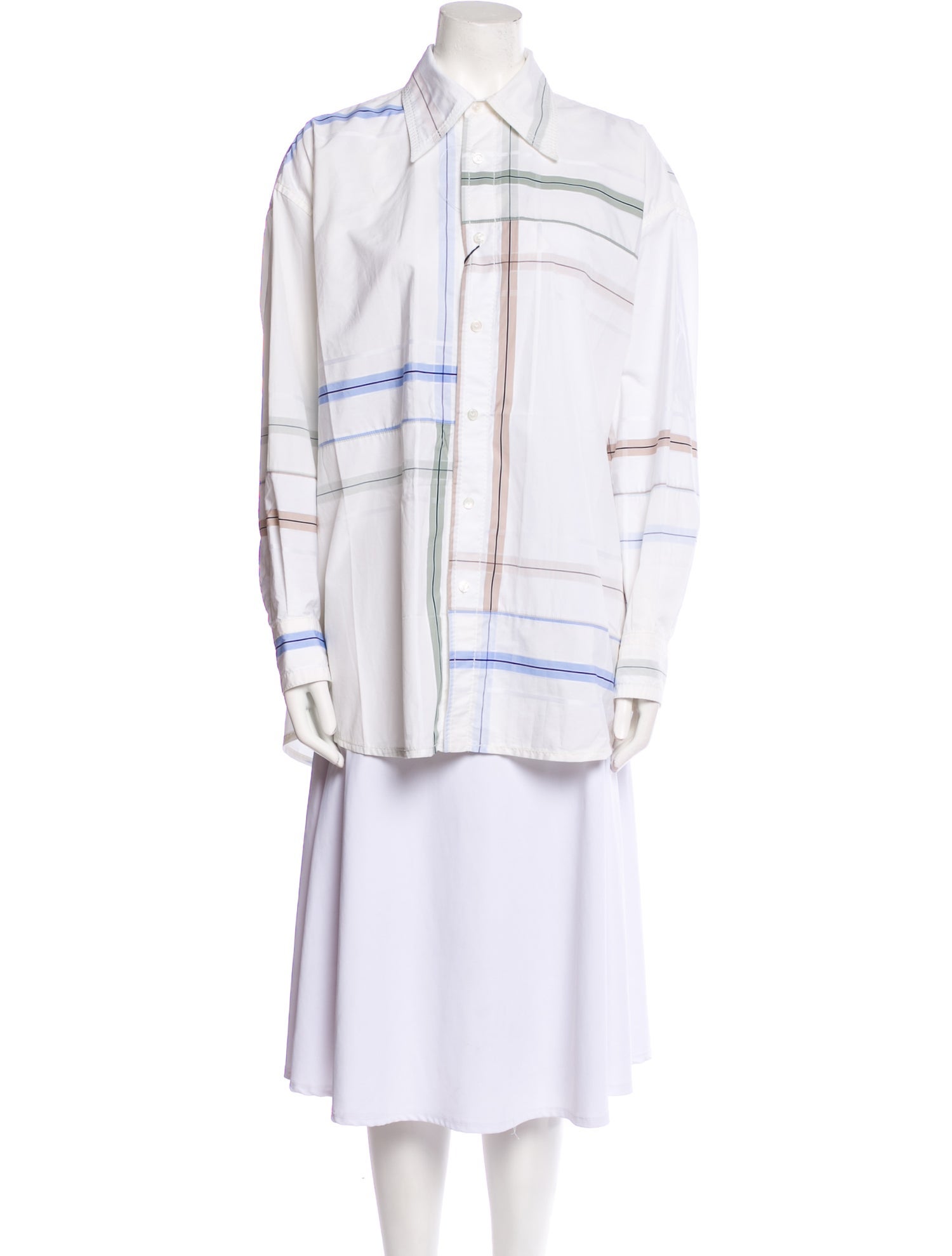 Bottega Veneta Plaid Print Long Sleeve Tunic w/ Tags