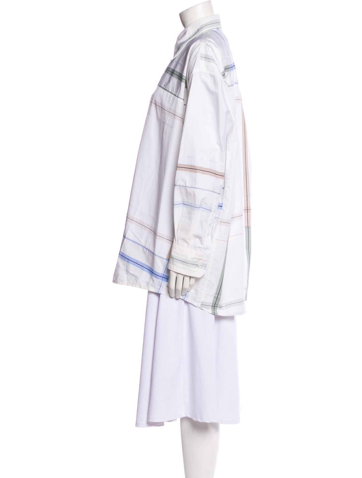 Bottega Veneta Plaid Print Long Sleeve Tunic w/ Tags