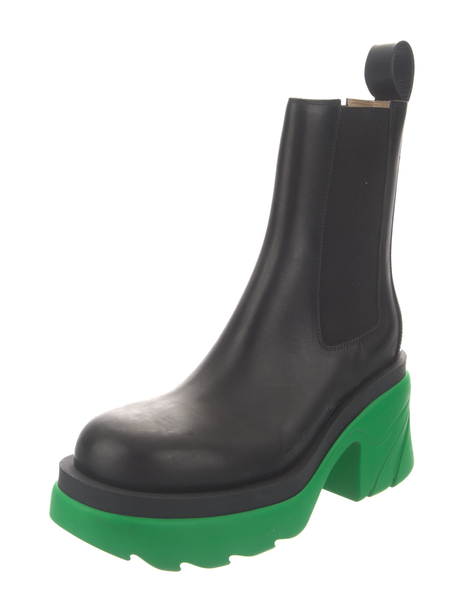 Bottega Veneta Leather Mesh Accents Chelsea Boots