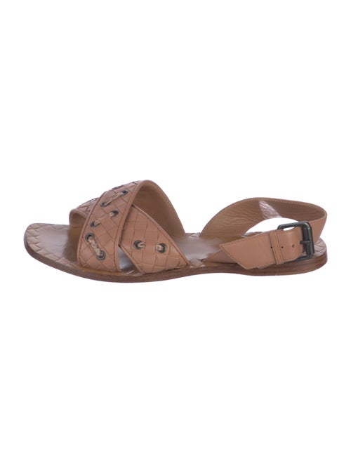 Bottega Veneta Intrecciato Weave Leather Slides