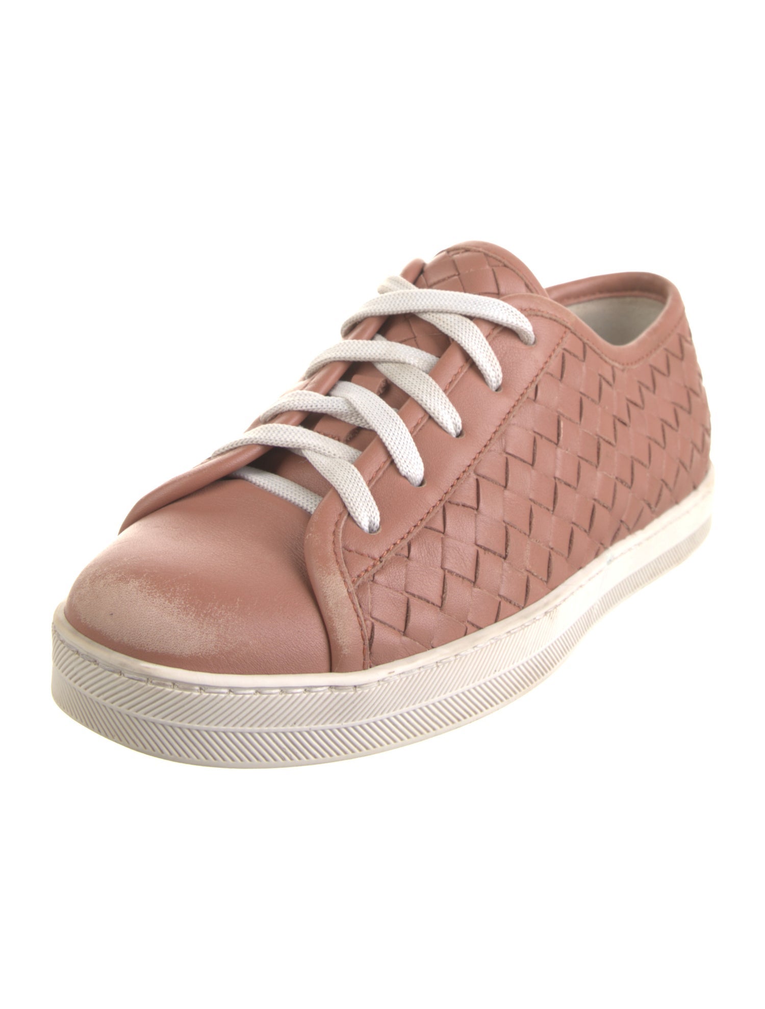 Bottega Veneta Intrecciato Weave Leather Sneakers