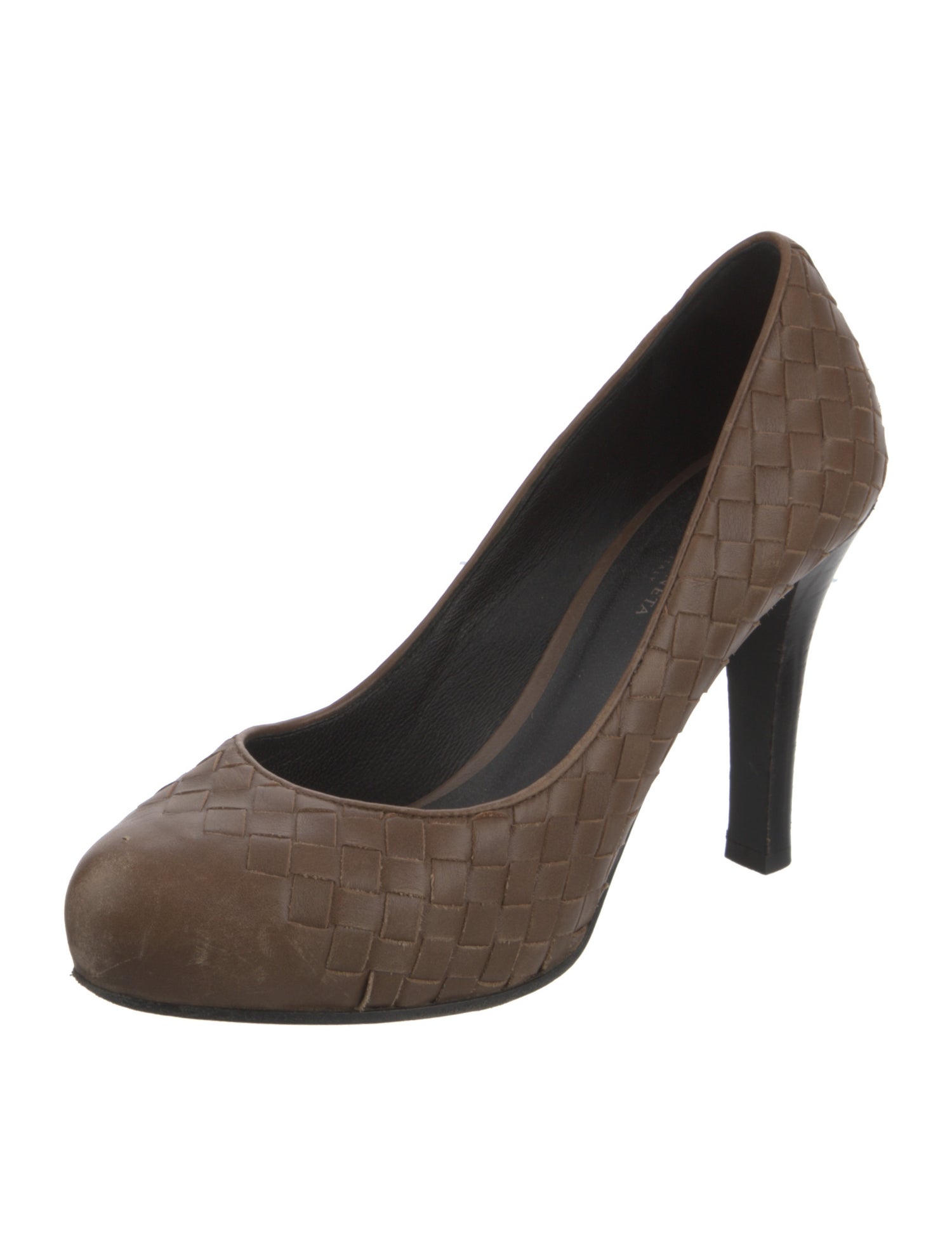 Bottega Veneta Intrecciato Weave Leather Pumps
