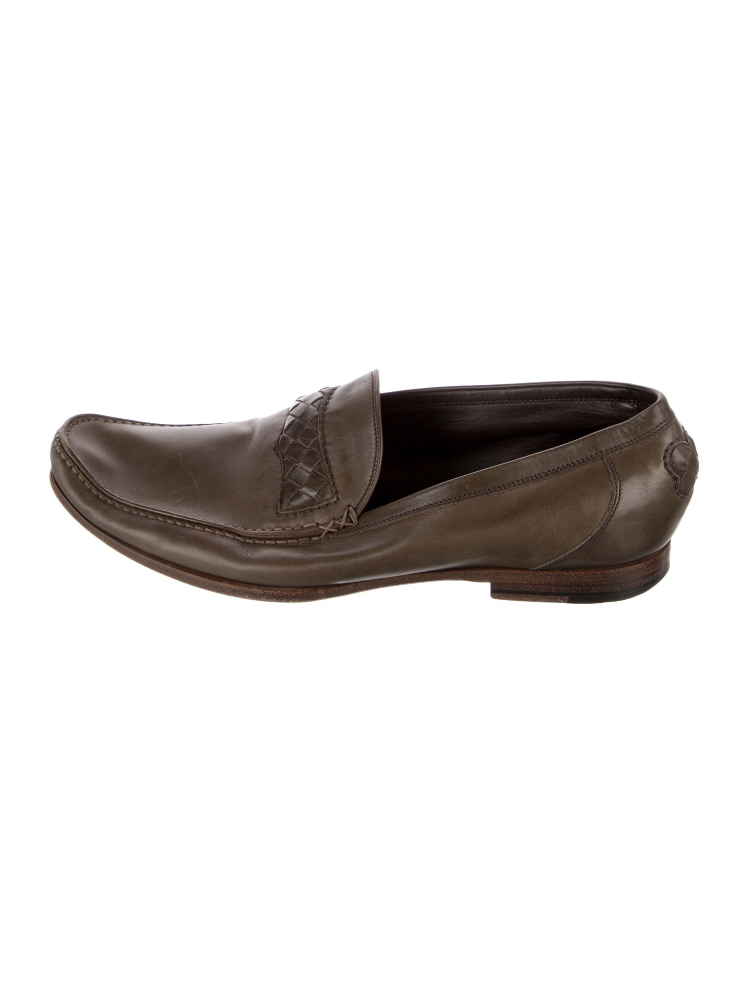 Bottega Veneta Intrecciato Weave Leather Dress Loafers