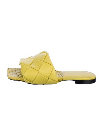 Bottega Veneta Intrecciato Weave Leather Slides