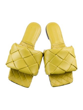 Bottega Veneta Intrecciato Weave Leather Slides