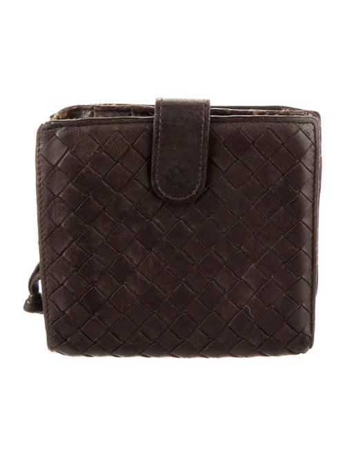 Bottega Veneta Intrecciato Weave Leather Compact Wallet