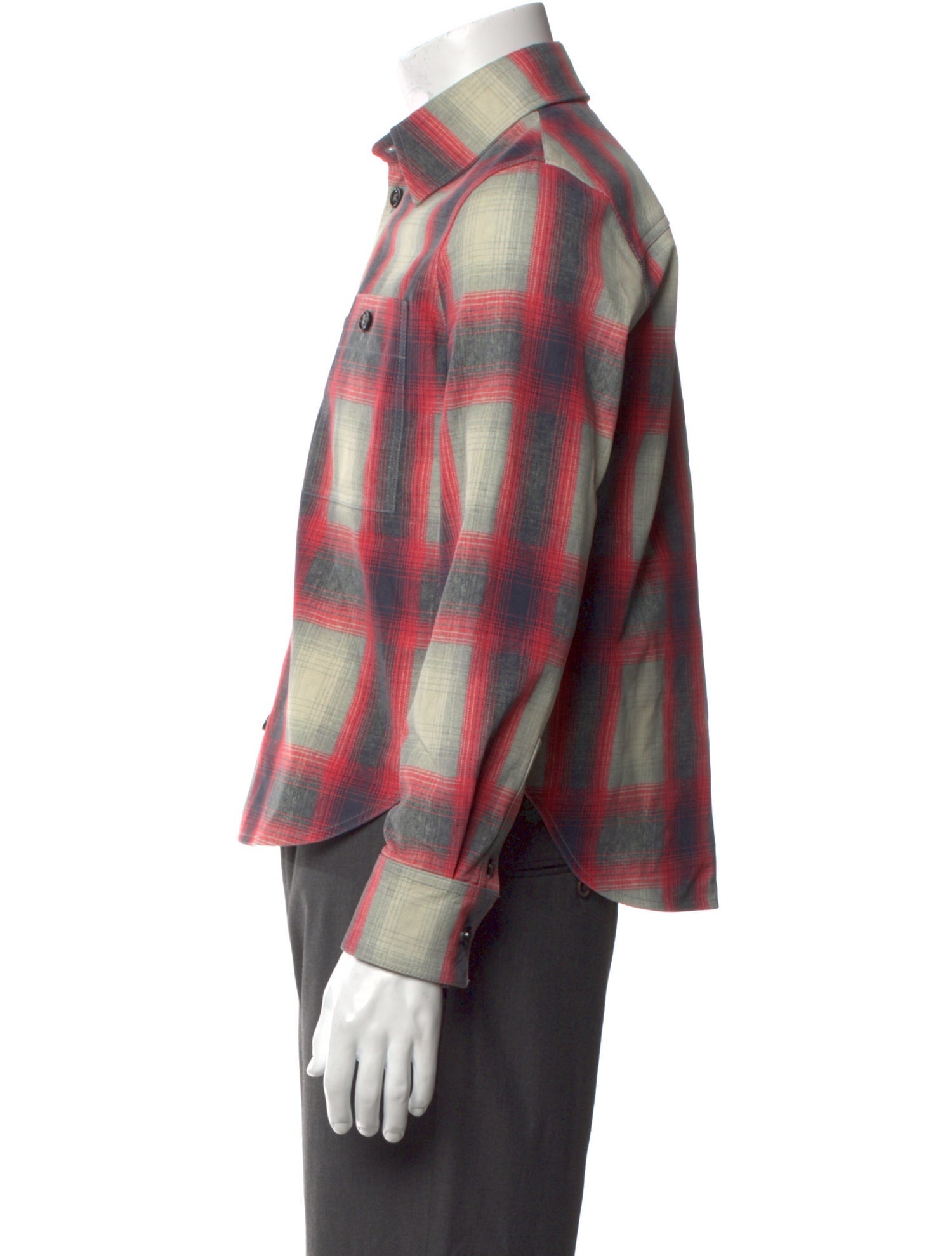 Bottega Veneta Plaid Print Button-Up Shirt
