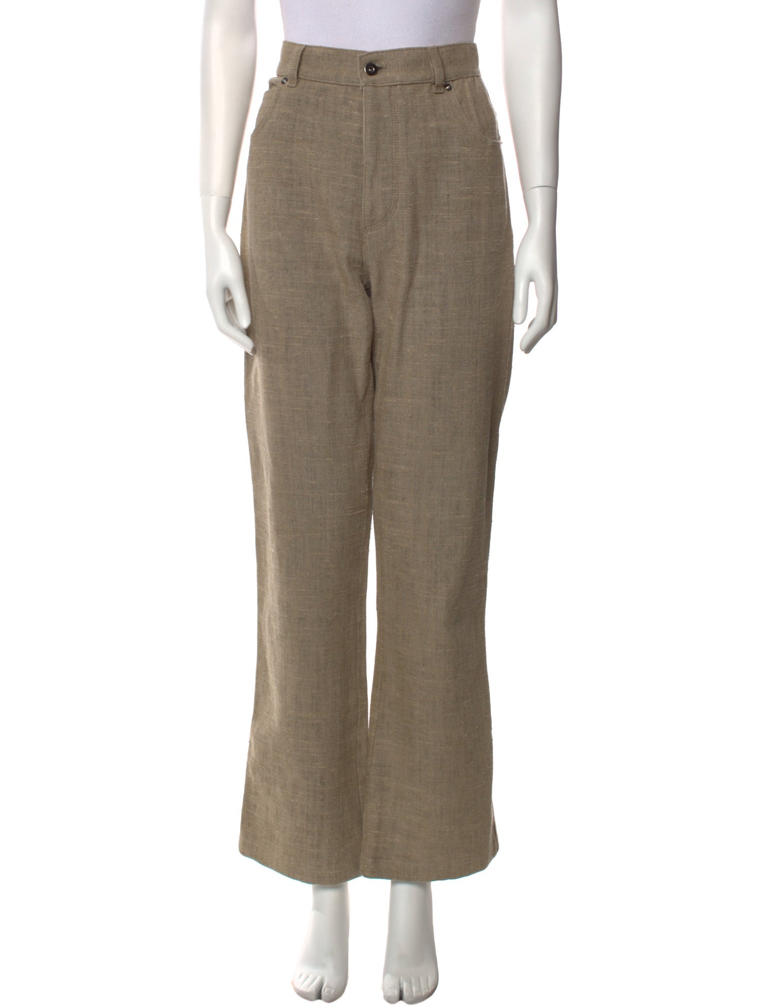 Bottega Veneta Linen Straight Leg Pants