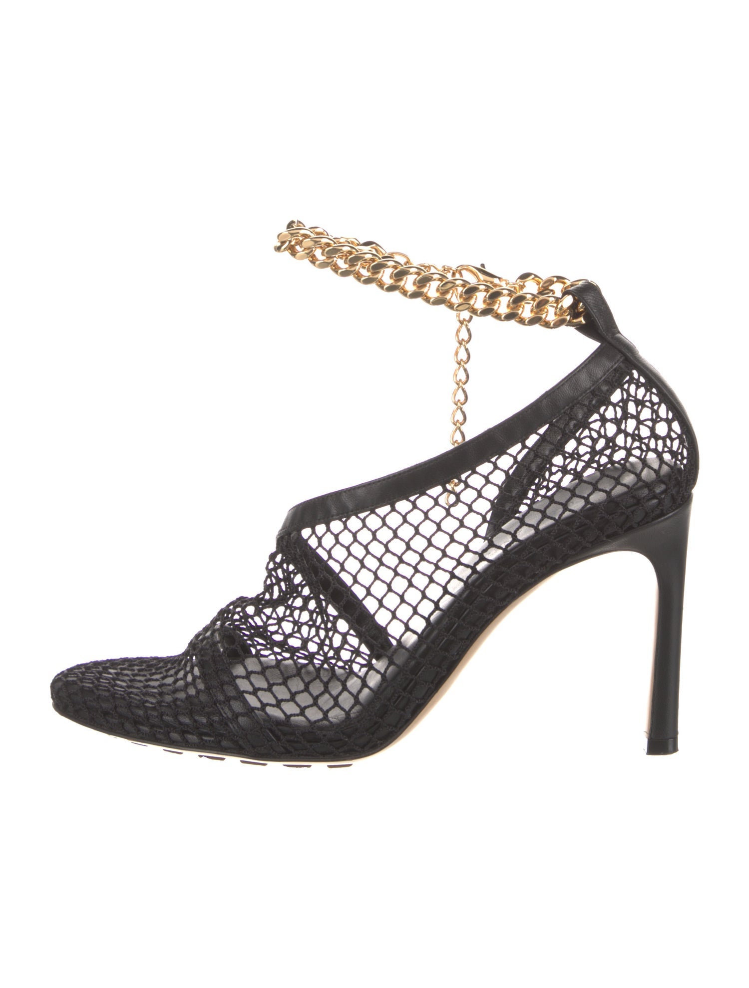 Bottega Veneta Chain-Link Accent Mesh Pumps