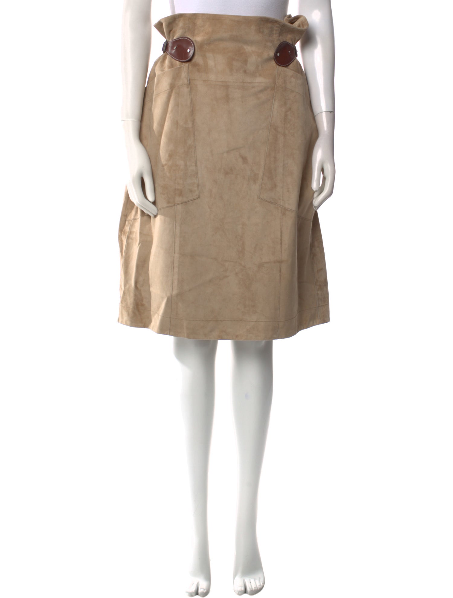 Bottega Veneta Suede Knee-Length Skirt w/ Tags