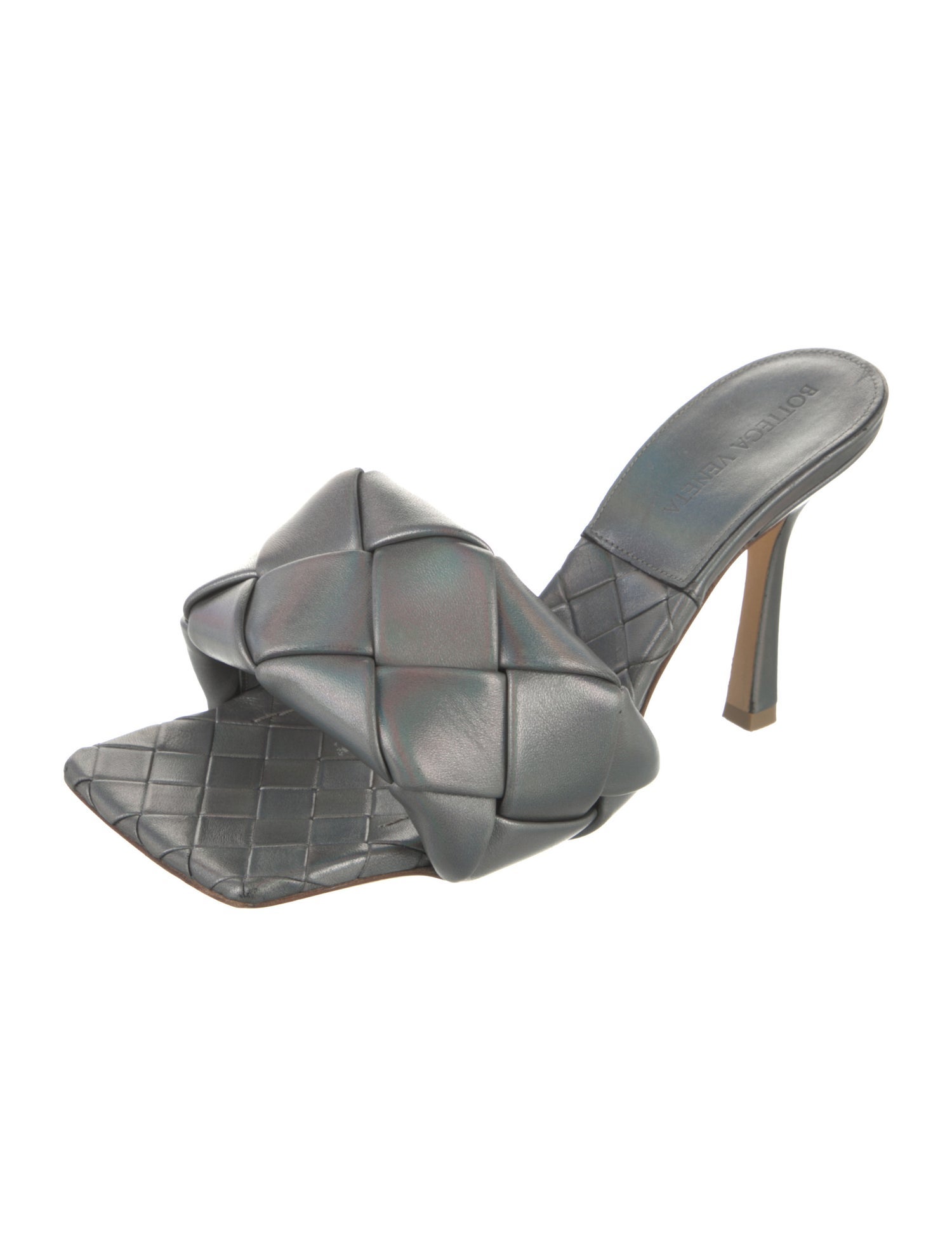 Bottega Veneta Intrecciato Weave Leather Slides