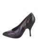 Bottega Veneta Leather Colorblock Pattern Pumps