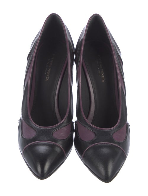 Bottega Veneta Leather Colorblock Pattern Pumps