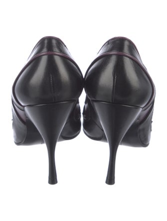 Bottega Veneta Leather Colorblock Pattern Pumps