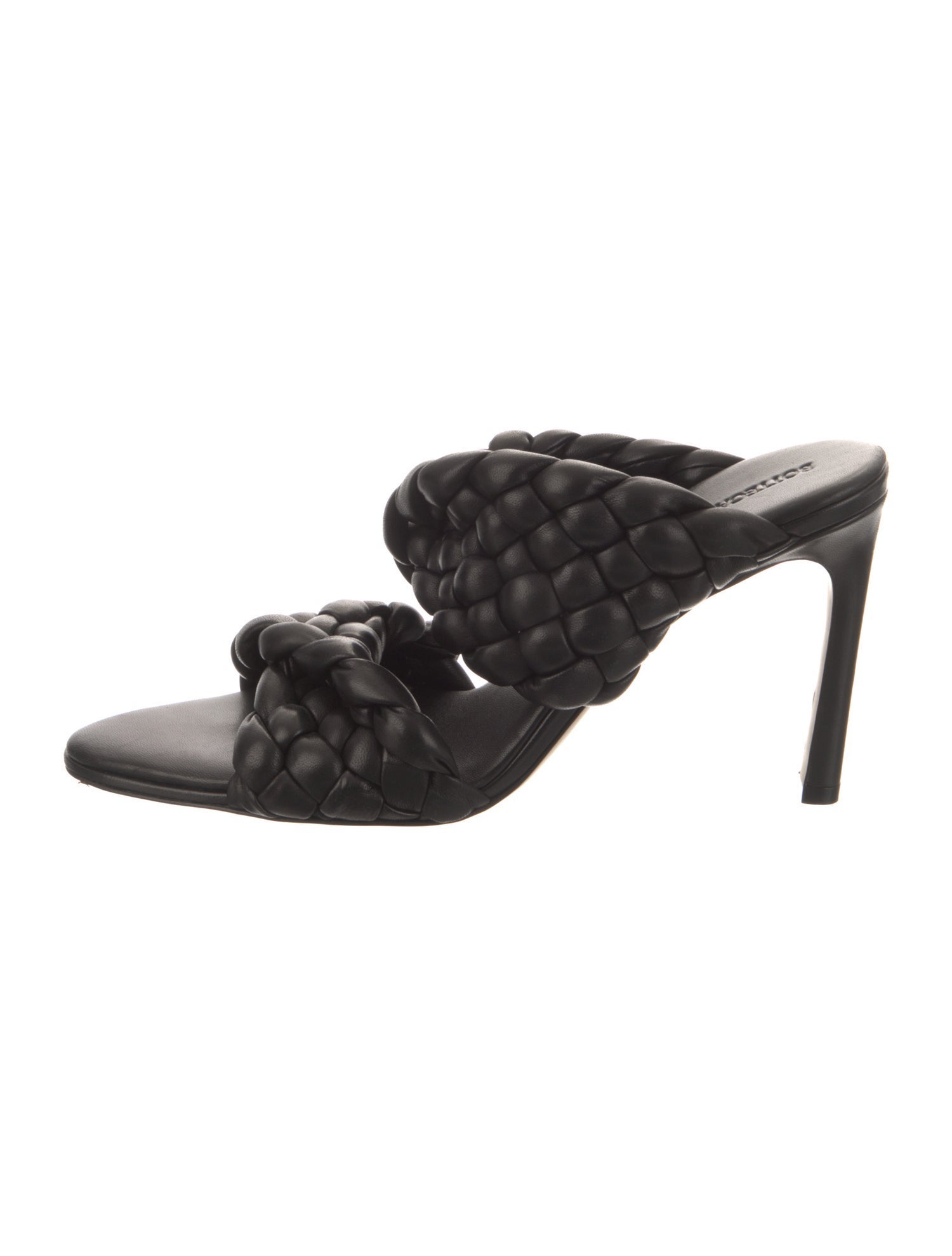 Bottega Veneta Intrecciato Weave Leather Slides