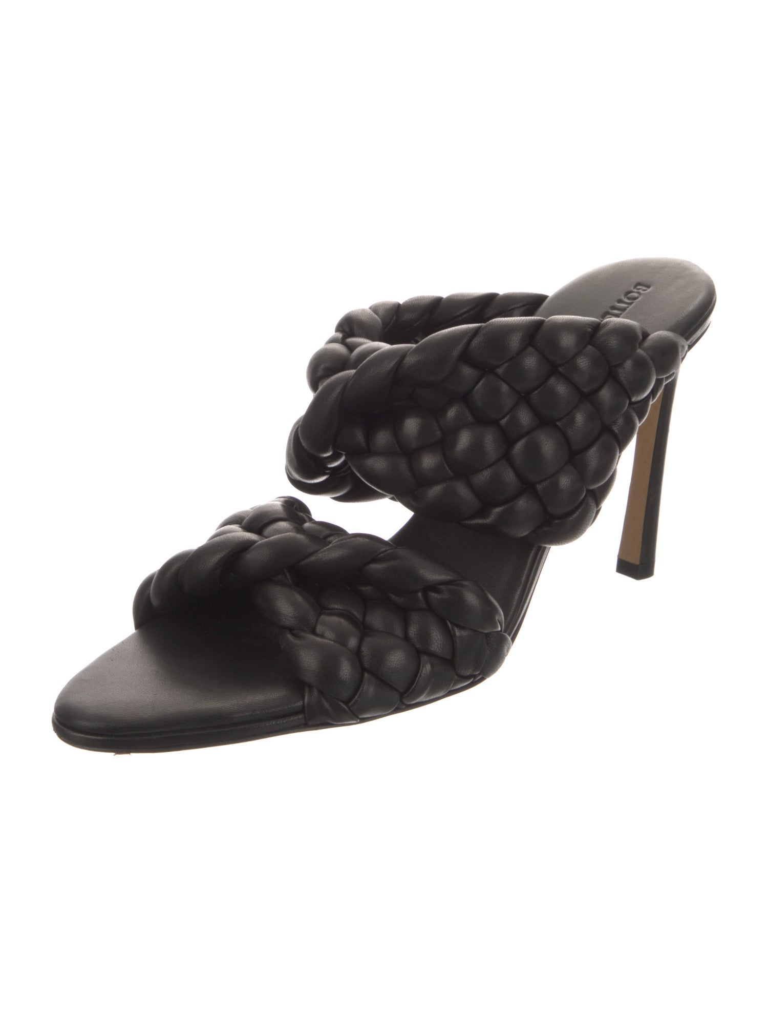 Bottega Veneta Intrecciato Weave Leather Slides