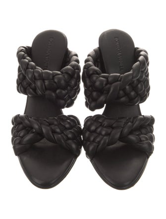 Bottega Veneta Intrecciato Weave Leather Slides