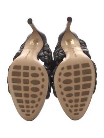 Bottega Veneta Intrecciato Weave Leather Slides