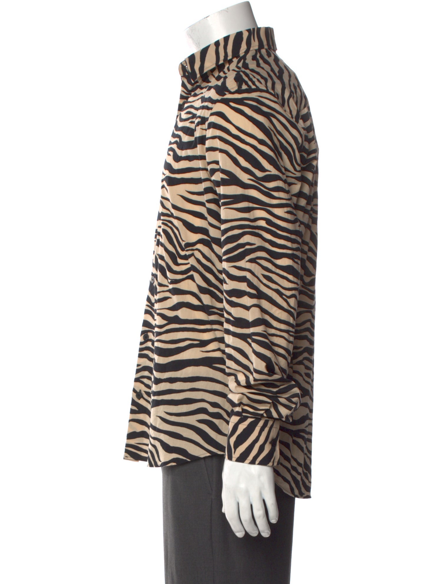 Bottega Veneta Animal Print Long Sleeve Shirt
