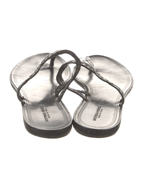 Bottega Veneta Intrecciato Weave Leather Slides