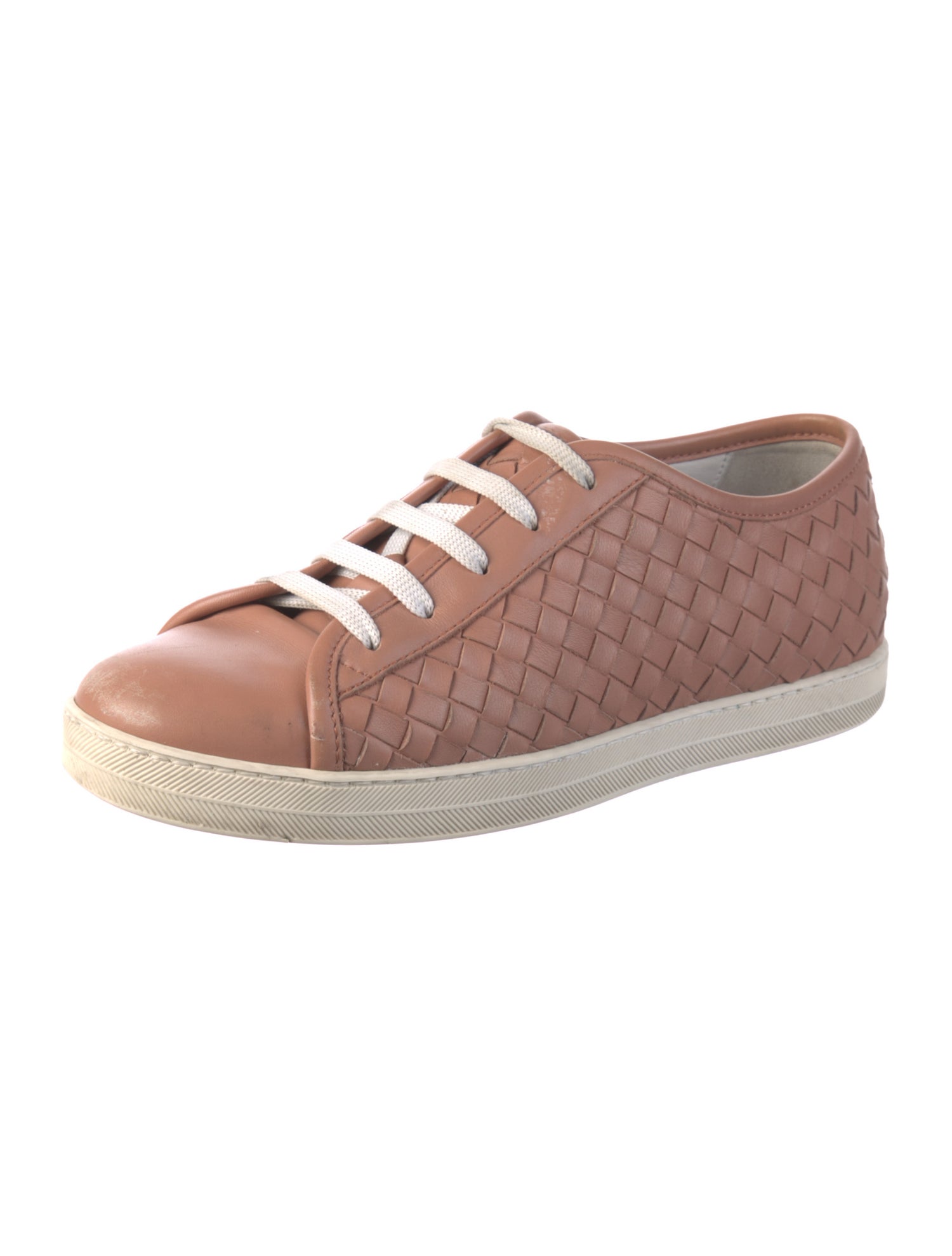 Bottega Veneta Intrecciato Weave Leather Sneakers