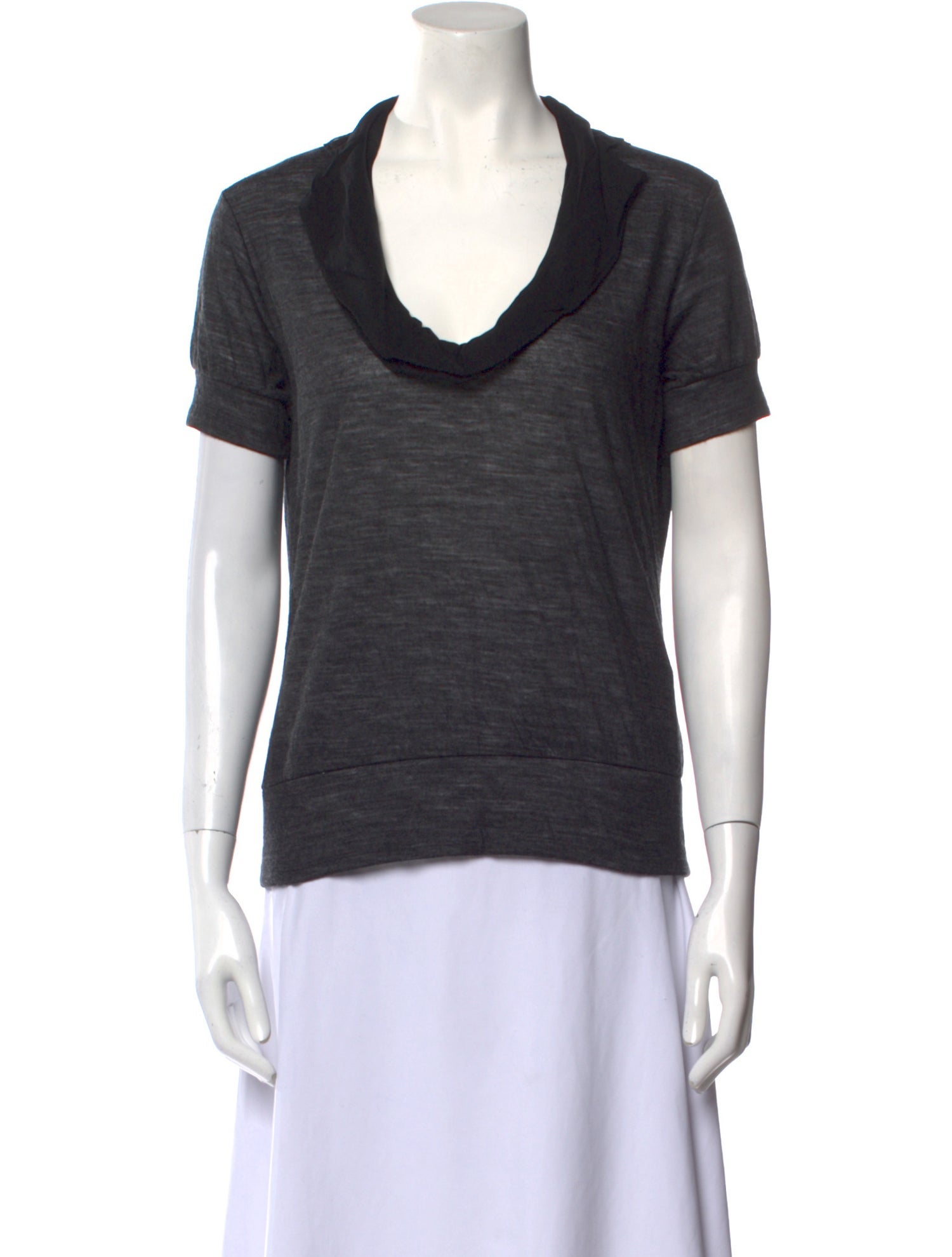 Bottega Veneta Cowl Neck Short Sleeve T-Shirt