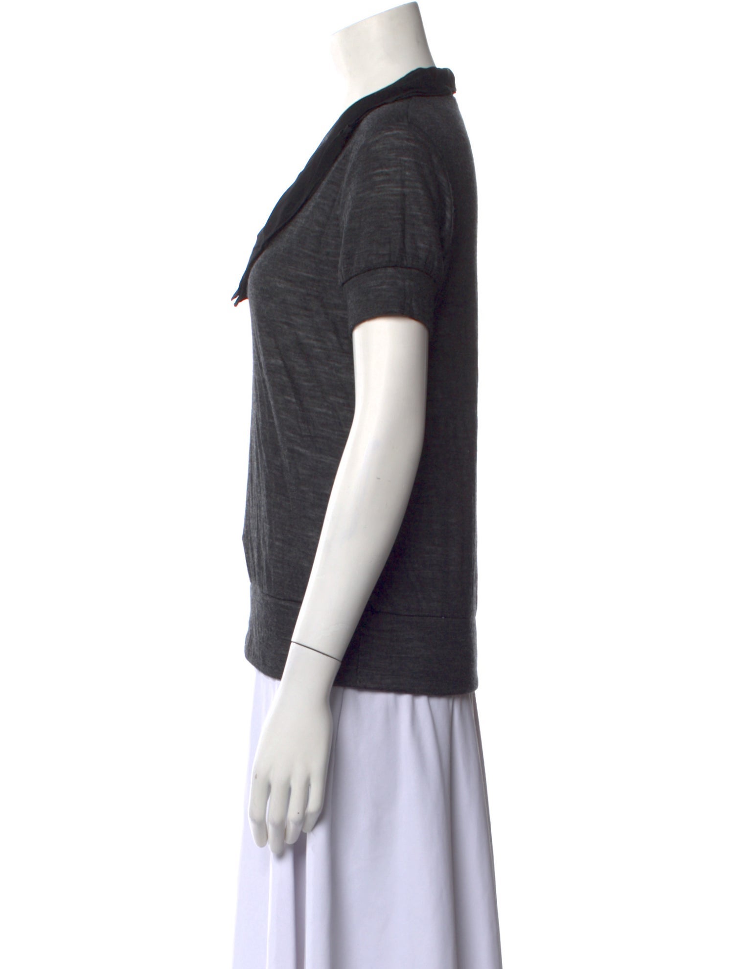 Bottega Veneta Cowl Neck Short Sleeve T-Shirt